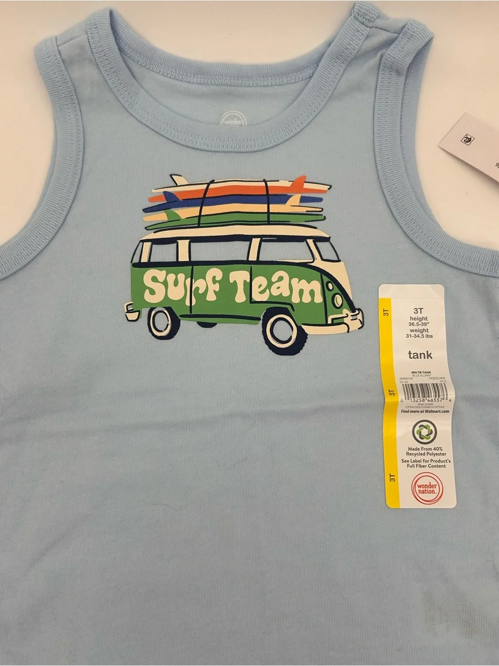 Wonder Nation Boys Toddler Jersey Shorts and Tank Top Set of 3, Size 3T